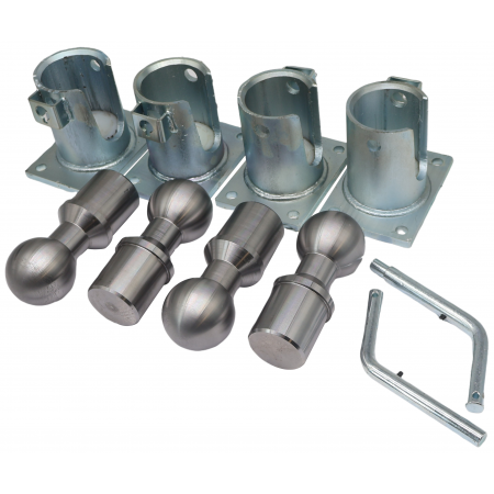 KULE DO WYWROTU POZIOME KIPER fi 75 DO 5T Z PODSTAWĄ - KPL 4 szt